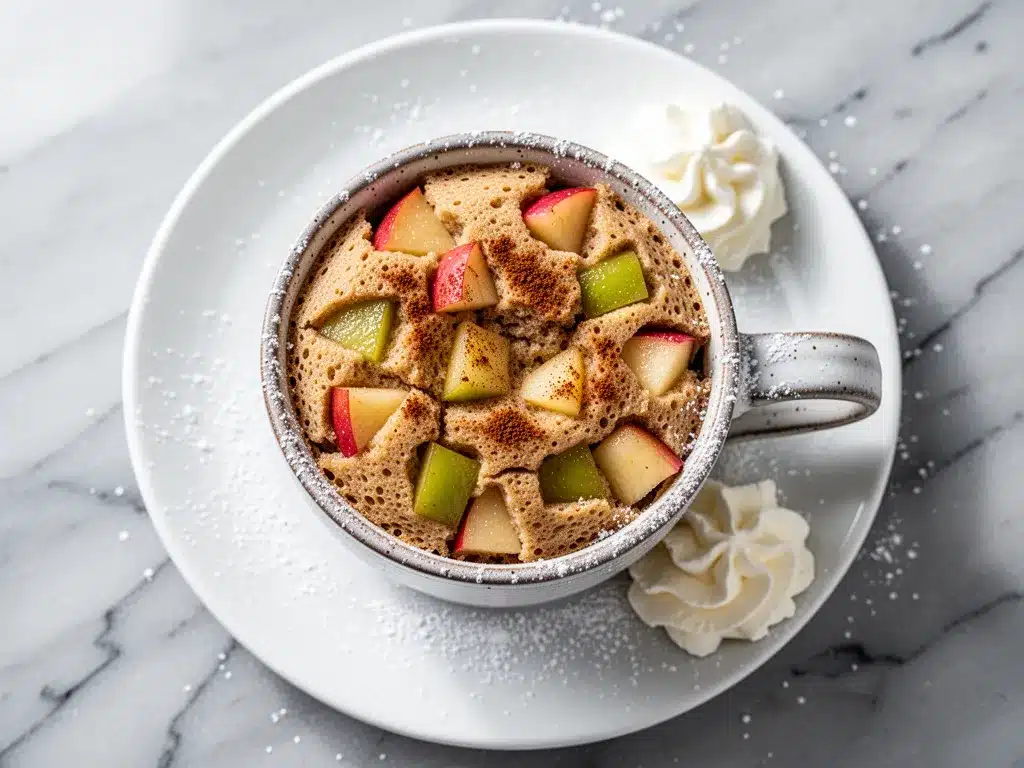Low-Carb Apple Cinnamon Mug Cake: Easy 2-Ingredient Keto Recipe 4 low-carb apple cinnamon mug cake preparation steps