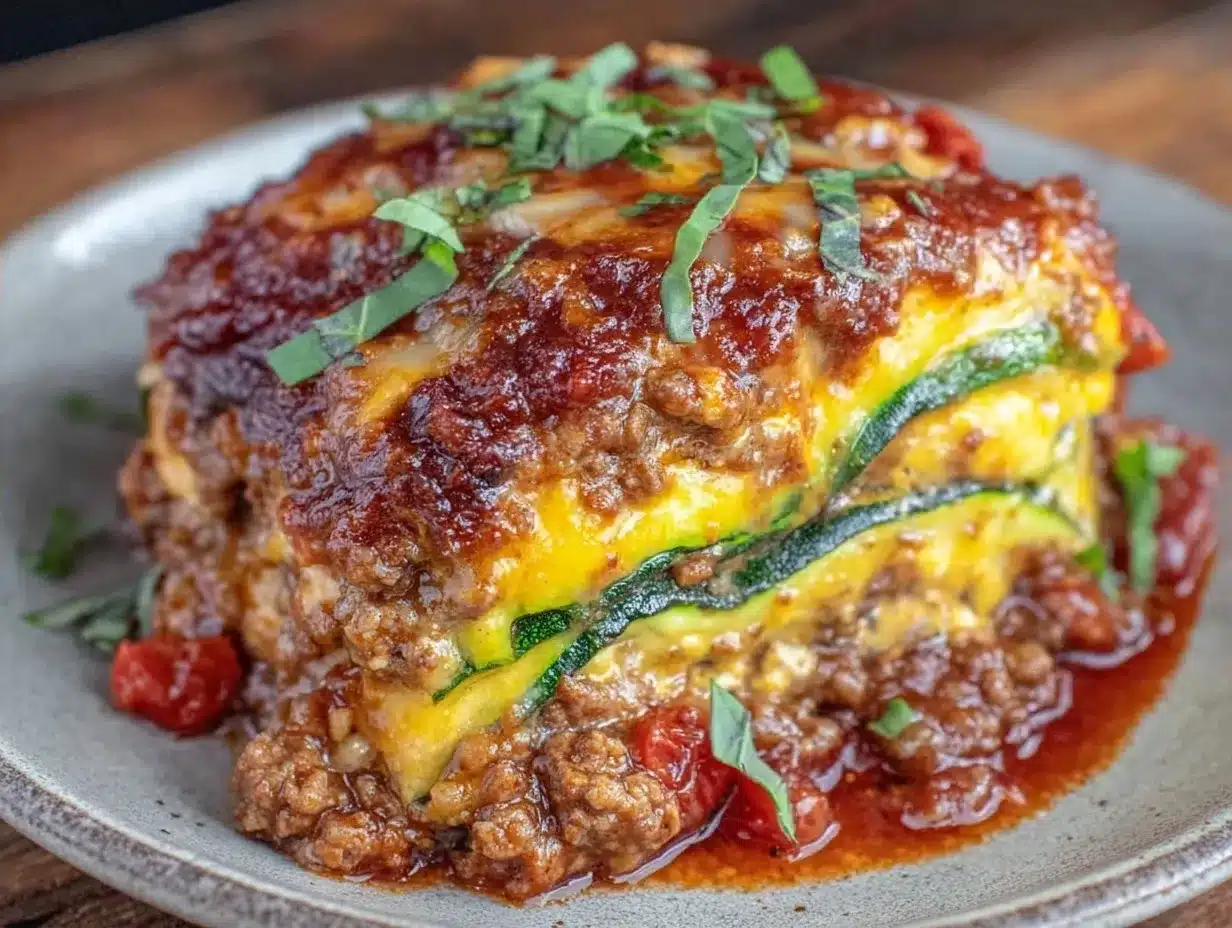 Low-Carb Zucchini Lasagna: Easy 1-Pan 5pm Dinner 4 low-carb zucchini lasagna preparation steps