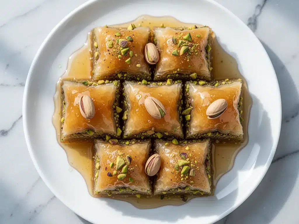 Mediterranean Honey Pistachio Baklava Bars: 10 Easy Homemade Desserts 4 Mediterranean Honey Pistachio Baklava Bars preparation steps