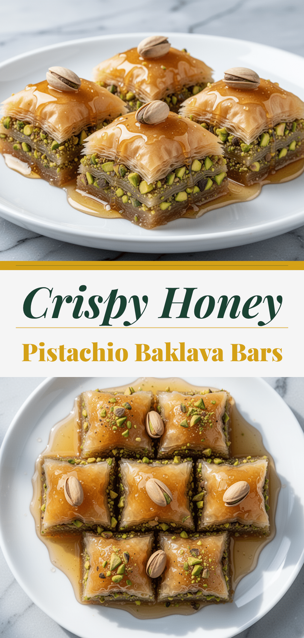 Mediterranean Honey Pistachio Baklava Bars: 10 Easy Homemade Desserts 5 Mediterranean Honey Pistachio Baklava Bars recipe