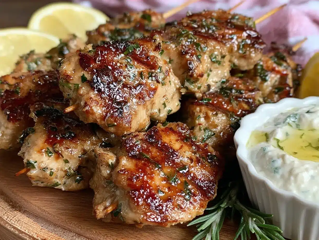 Mediterranean Lemon Herb Grilled Chicken Skewers: Easy Weeknight Dinner 4 Mediterranean Lemon Herb Grilled Chicken Skewers preparation steps