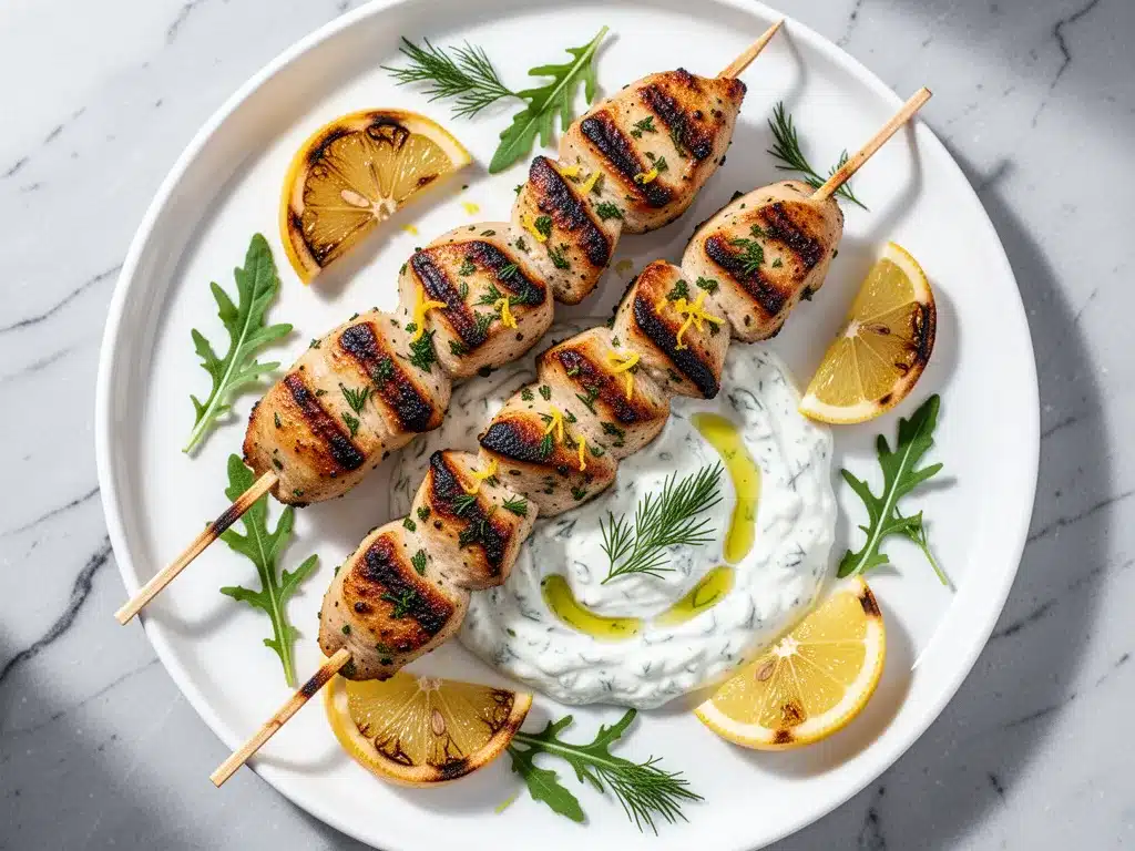 Mediterranean Lemon Herb Grilled Chicken Skewers: Easy Dinner 4 Mediterranean Lemon Herb Grilled Chicken Skewers preparation steps