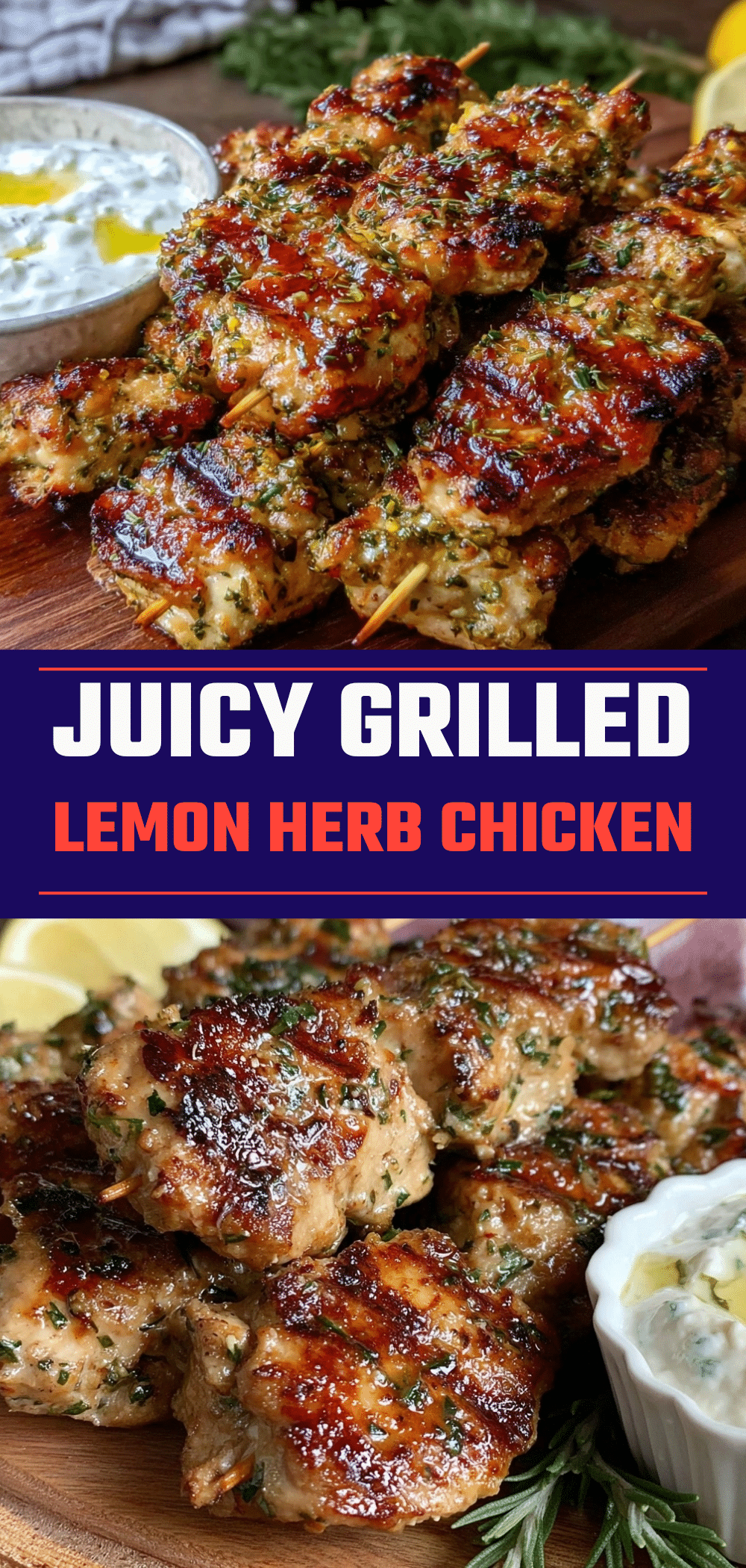 Mediterranean Lemon Herb Grilled Chicken Skewers: Easy Weeknight Dinner 5 Mediterranean Lemon Herb Grilled Chicken Skewers recipe