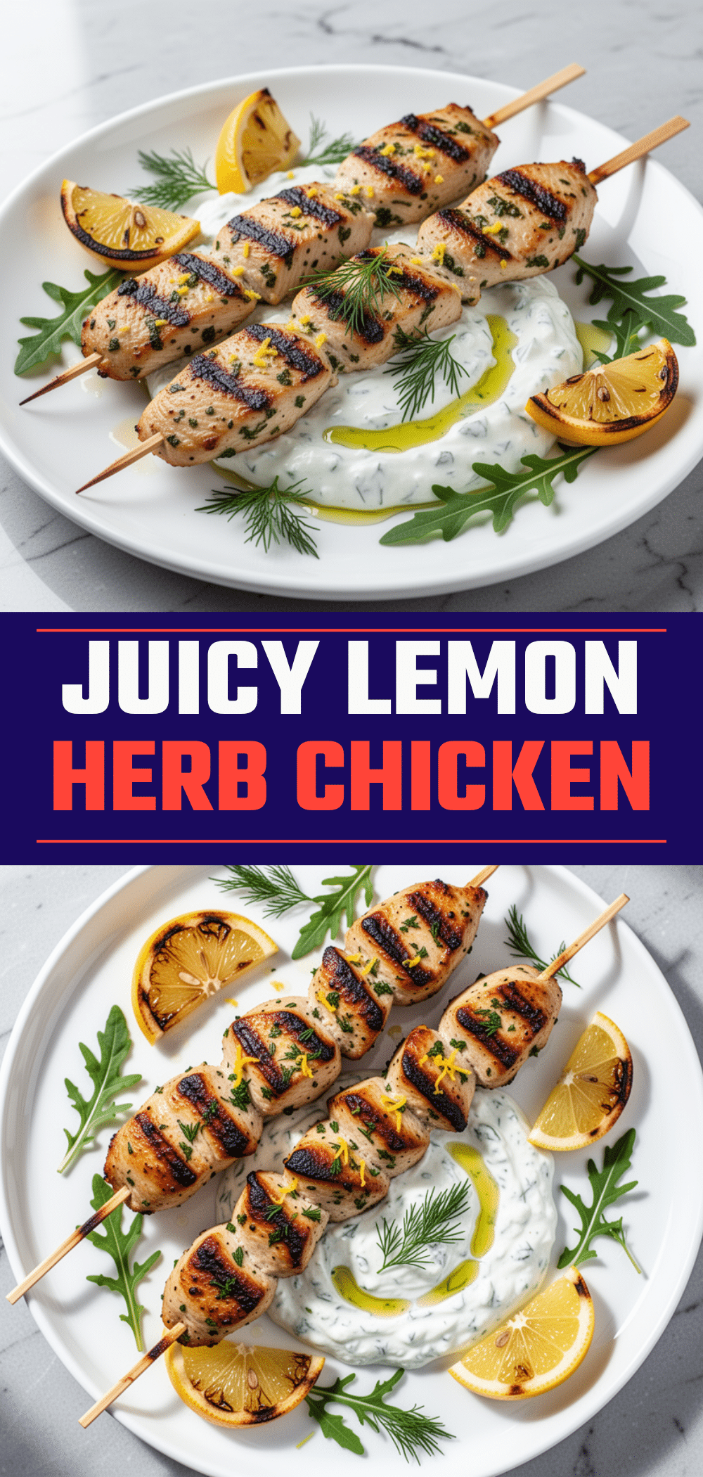 Mediterranean Lemon Herb Grilled Chicken Skewers: Easy Dinner 5 Mediterranean Lemon Herb Grilled Chicken Skewers recipe