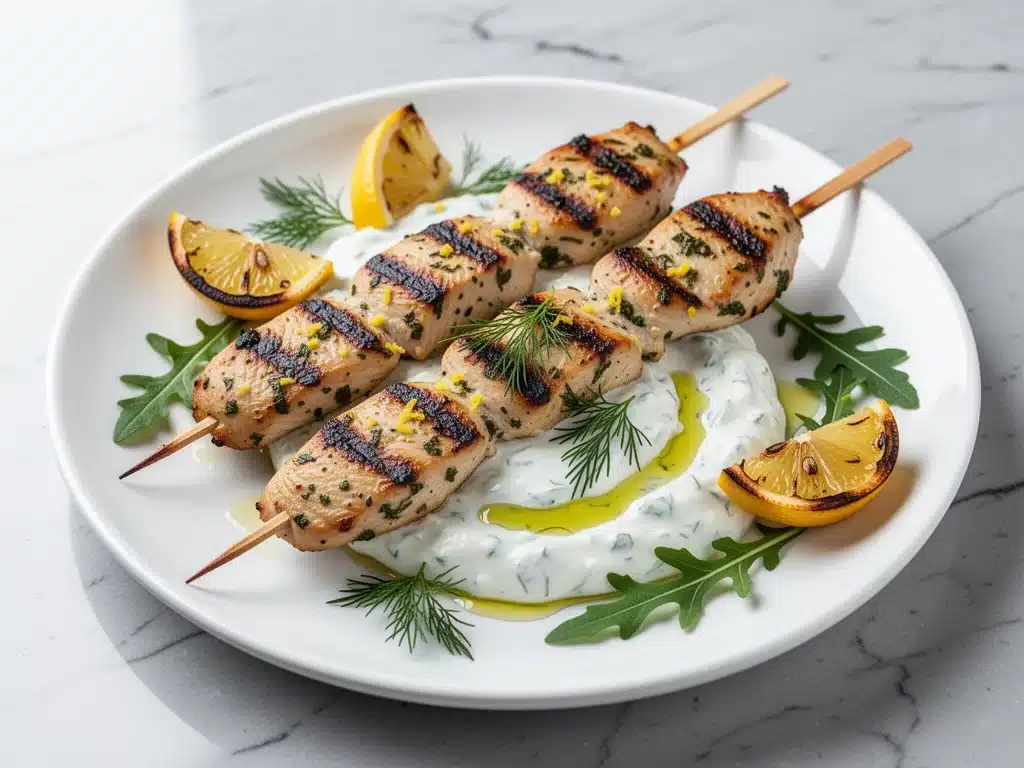 Mediterranean Lemon Herb Grilled Chicken Skewers - featured image