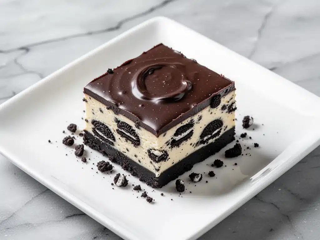 No-Bake Oreo Cheesecake Bars: 3-Ingredient Easy Dessert 4 No-Bake Oreo Cheesecake Bars preparation steps