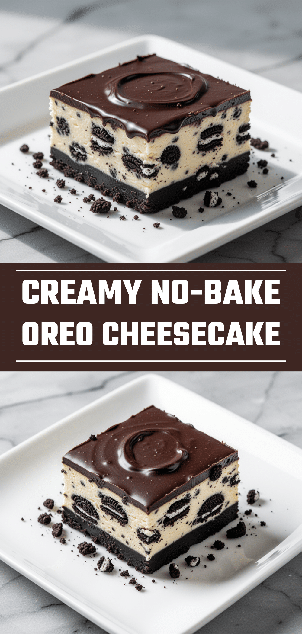 No-Bake Oreo Cheesecake Bars: 3-Ingredient Easy Dessert 5 No-Bake Oreo Cheesecake Bars recipe
