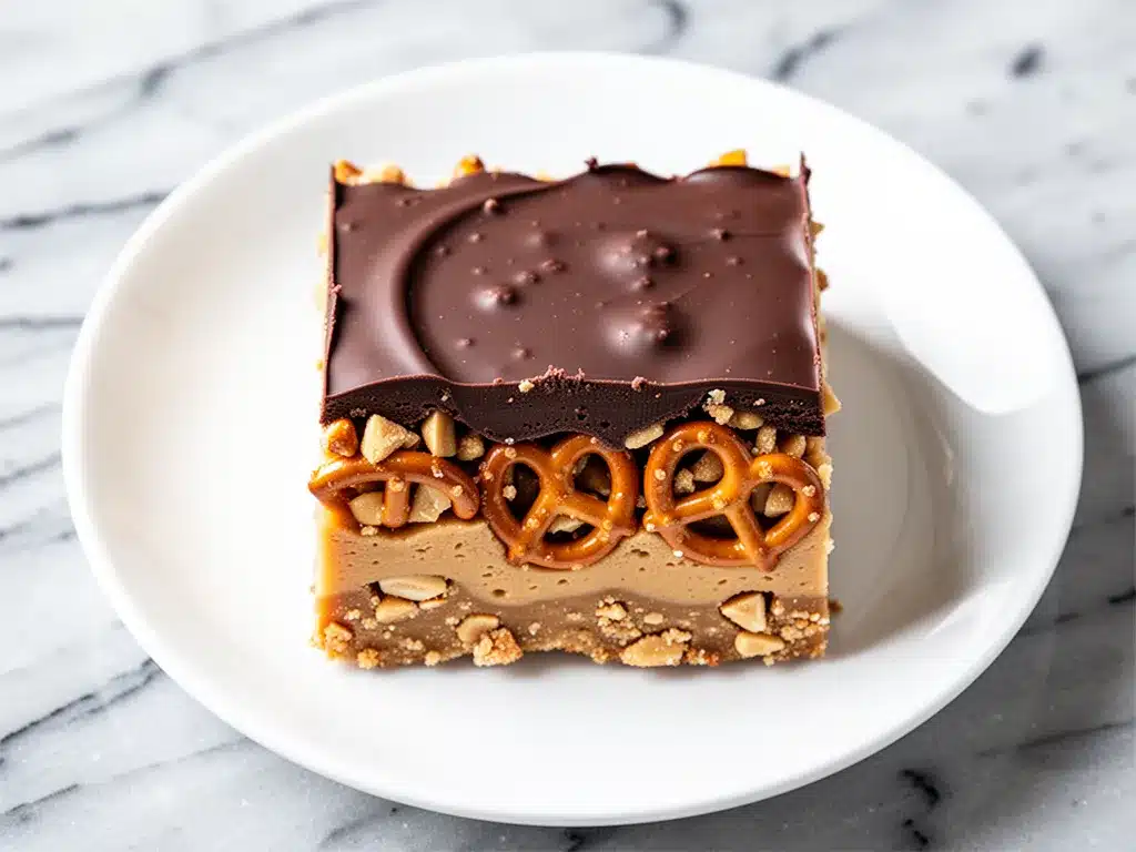 No-Bake Peanut Butter Pretzel Bars: Best Easy Holiday Recipe 4 No-Bake Peanut Butter Pretzel Bars preparation steps