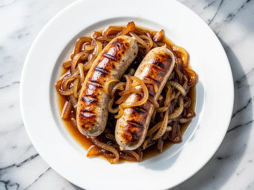 Oktoberfest Beer Braised Bratwurst: Easy Fall Party Recipe 4 Oktoberfest Beer Braised Bratwurst preparation steps