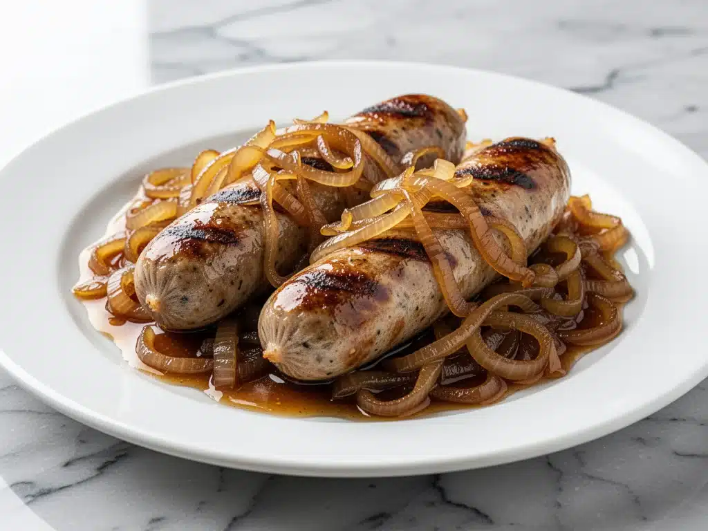 Oktoberfest Beer Braised Bratwurst - featured image