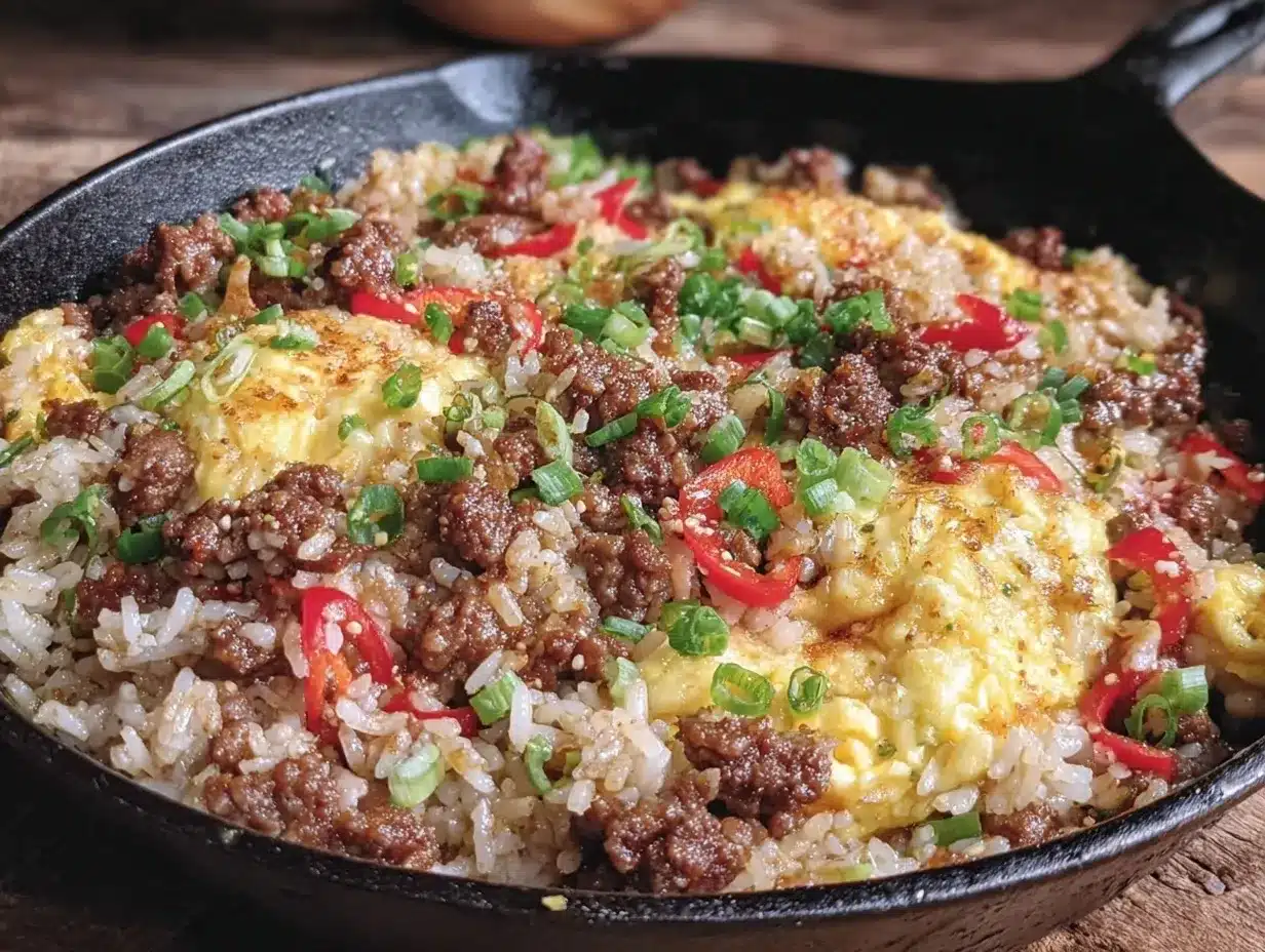 One-Pot Ground Beef and Rice Skillet: 5pm Dinner Solved 4 one-pot ground beef and rice skillet preparation steps