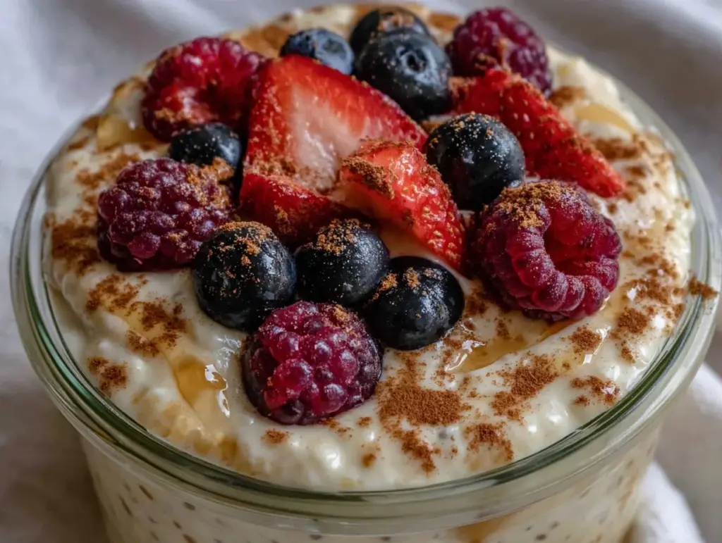 overnight vanilla cinnamon chia pudding - featured image