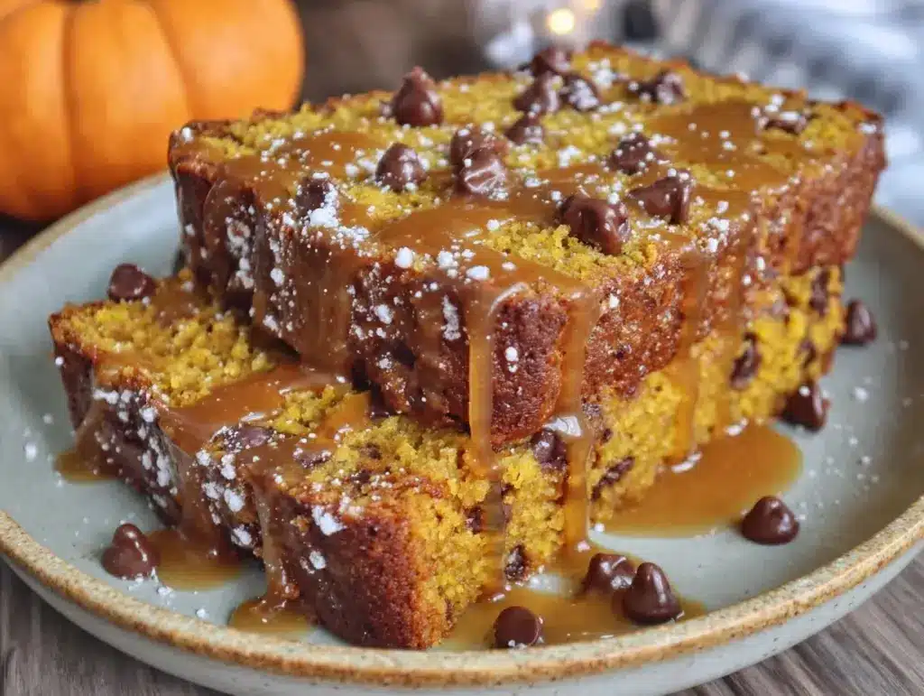 pumpkin chocolate chip bread - featured image