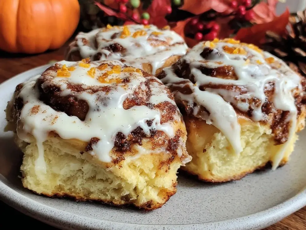 pumpkin cinnamon rolls - featured image
