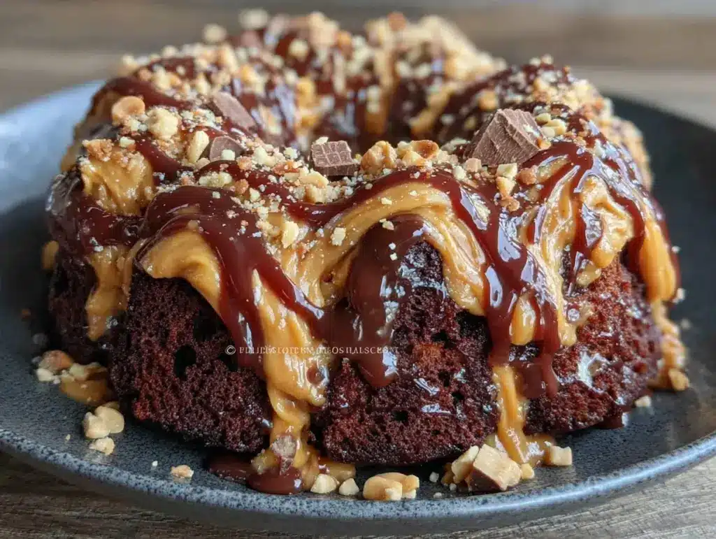 Reeses Poke Cake - featured image