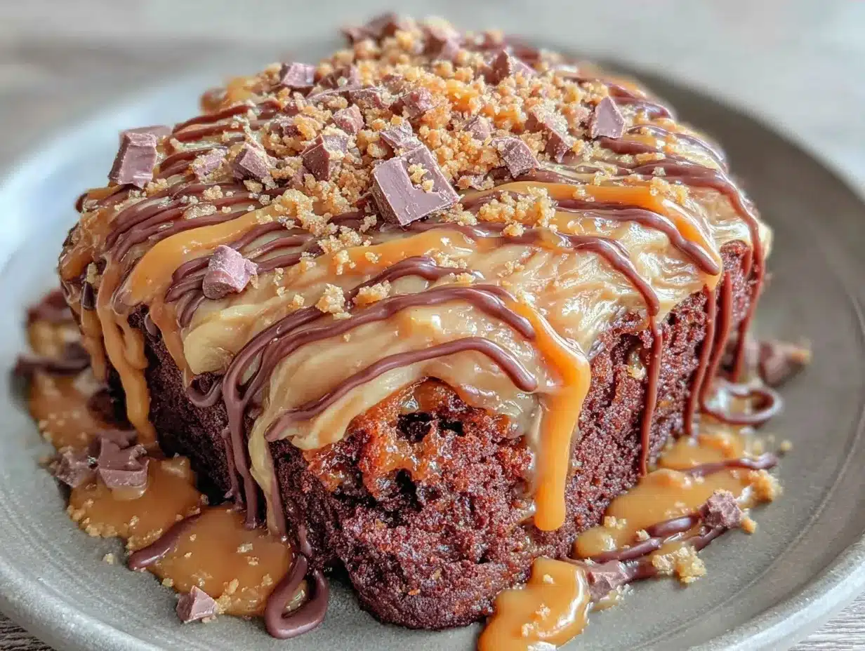 Reeses Poke Cake: 1 Trick for Perfect Fudge 4 Reeses Poke Cake preparation steps