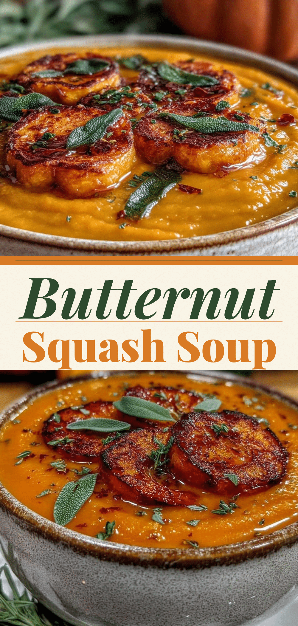 Cozy Fall Roasted Butternut Squash Soup with Crispy Sage 5 roasted butternut squash soup recipe
