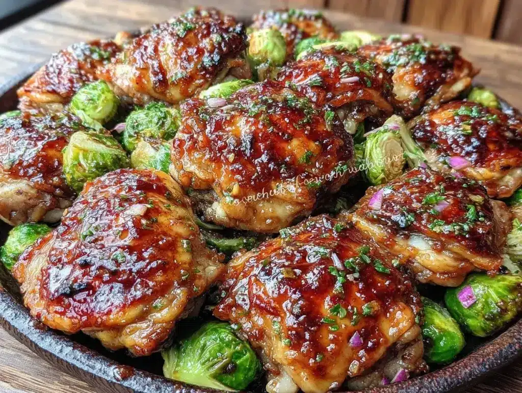 sheet pan maple dijon chicken thighs - featured image
