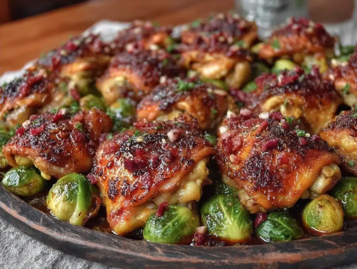 Sheet Pan Maple Dijon Chicken Thighs for One 4 sheet pan maple dijon chicken thighs preparation steps