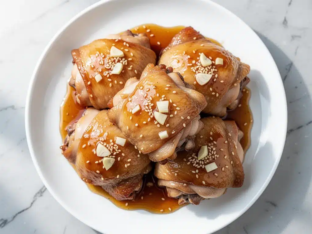 Slow Cooker Honey Garlic Chicken Thighs: Easy Sticky Sesame Glaze 4 slow cooker honey garlic chicken thighs preparation steps