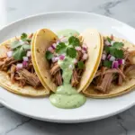 slow cooker pork carnitas tacos - featured image
