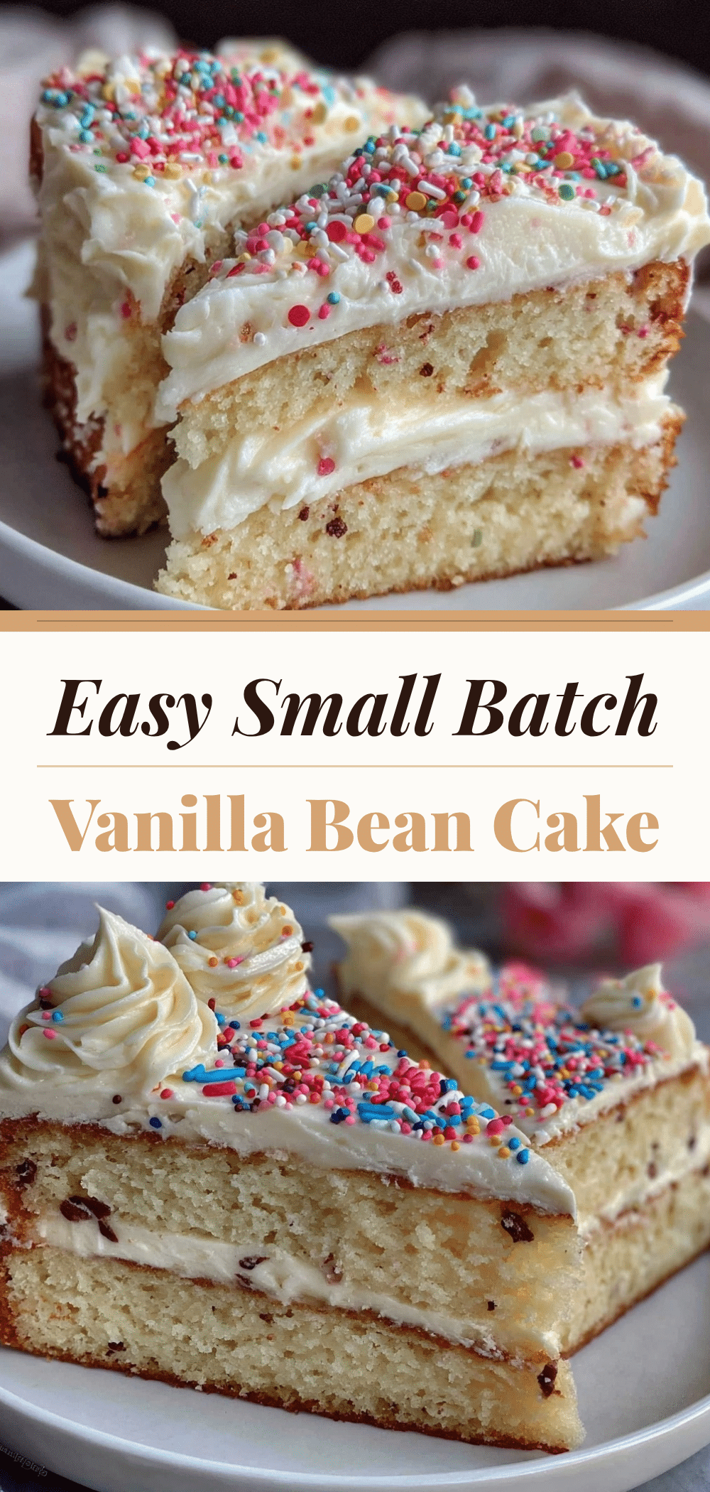 Small Batch Vanilla Bean Birthday Cake: 5 PM Win 5 small batch vanilla bean birthday cake recipe