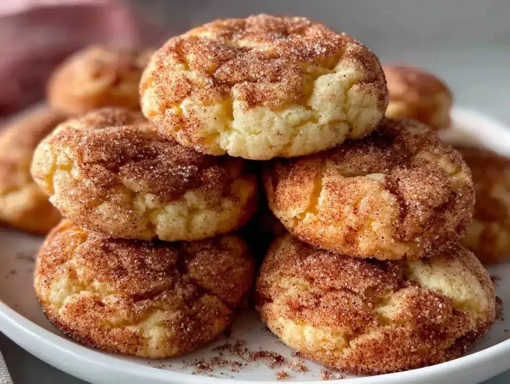 soft batch snickerdoodle cookies - featured image