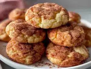 soft batch snickerdoodle cookies - featured image