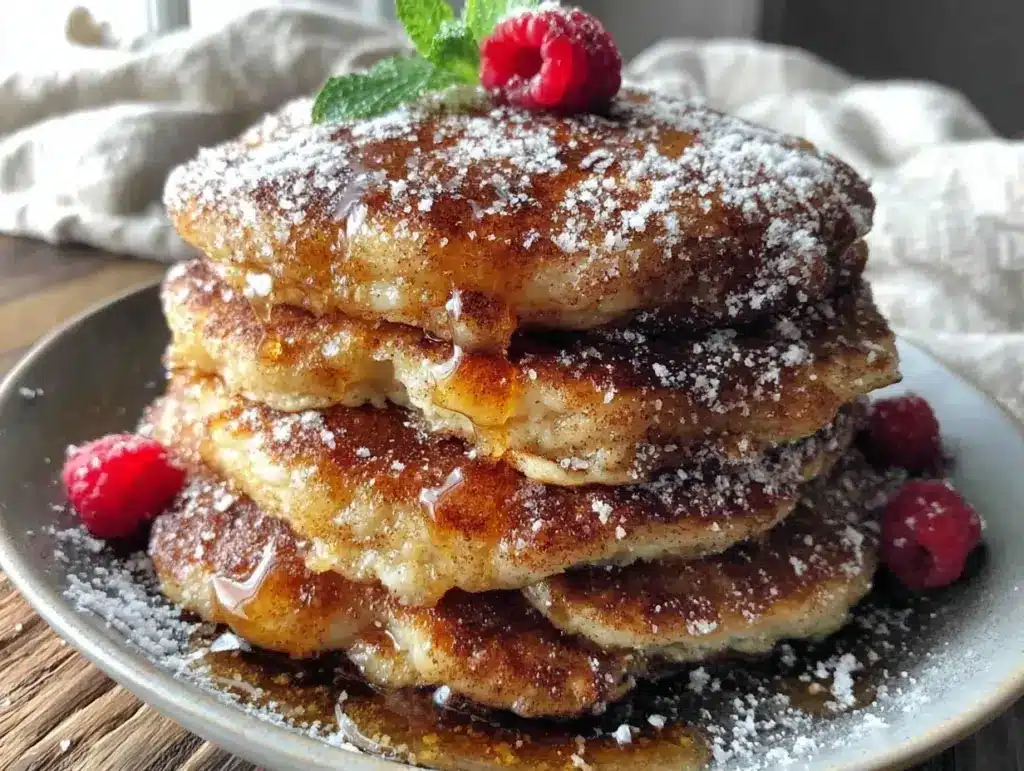 sourdough discard cinnamon sugar pancakes - featured image