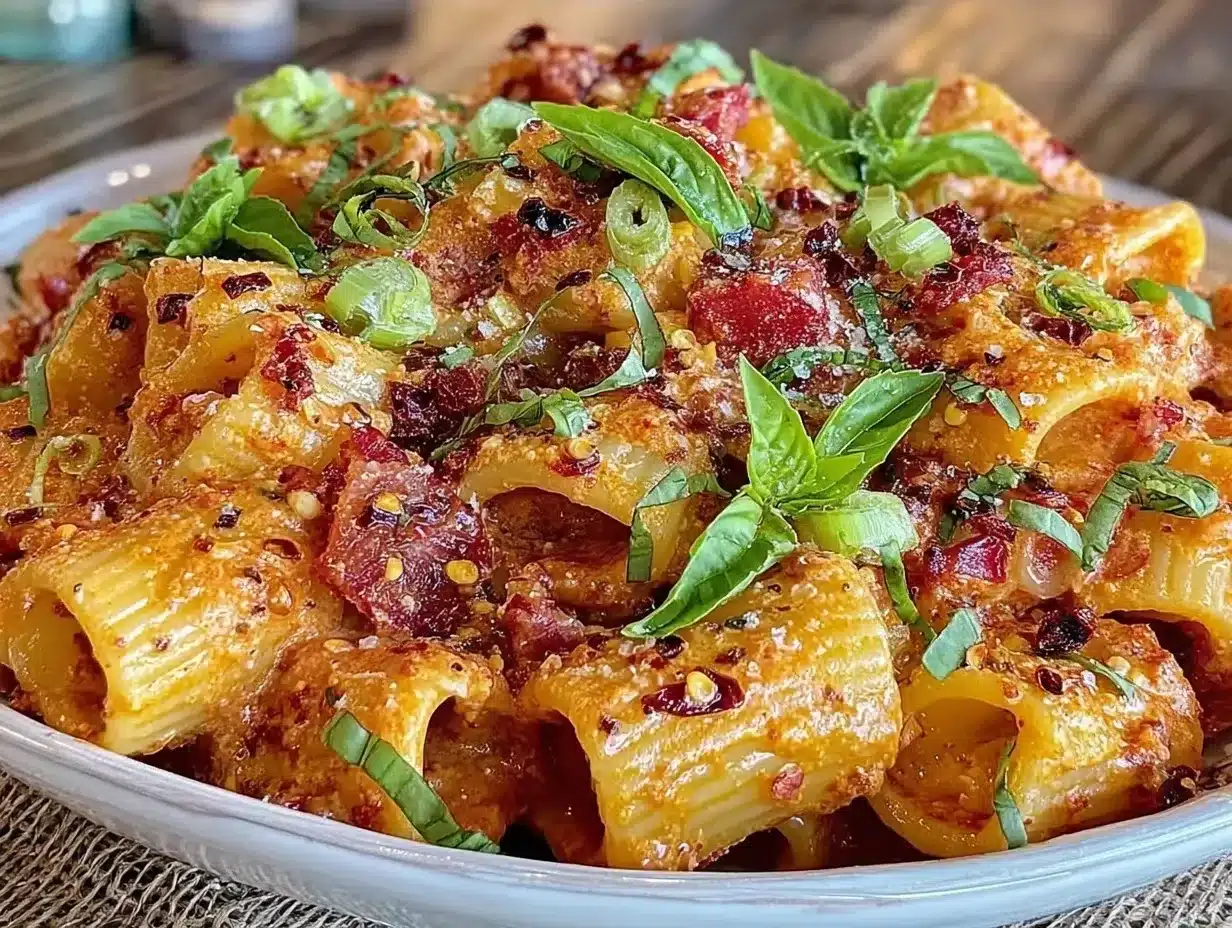 Spicy Rigatoni Vodka: 15-Min Summer Basil Recipe 4 spicy rigatoni vodka preparation steps