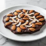 sugar-free dark chocolate almond bark - featured image