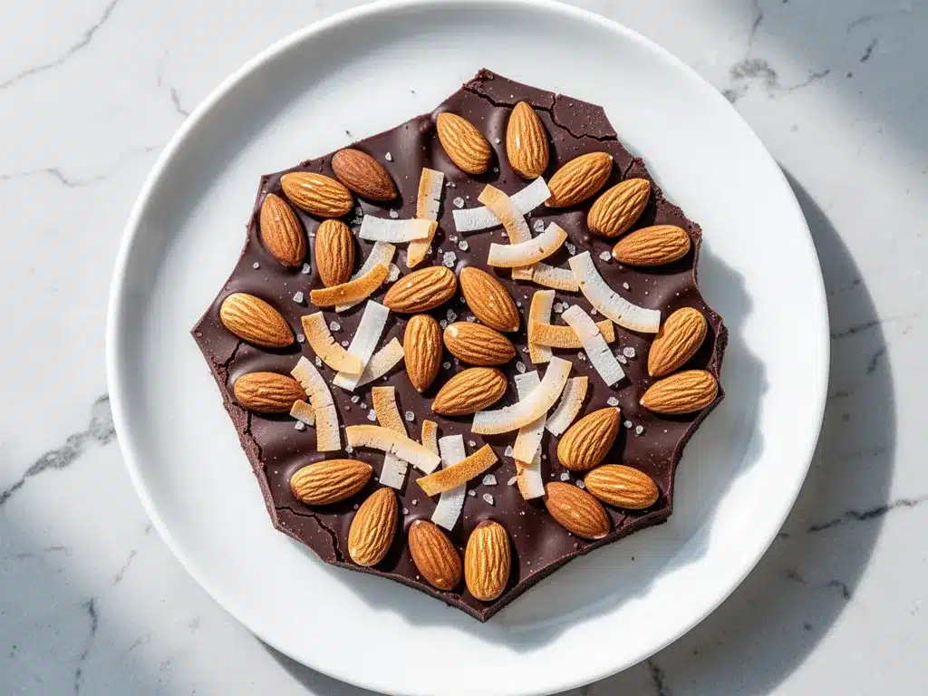 Sugar-Free Dark Chocolate Almond Bark: Easy Keto Recipe 4 sugar-free dark chocolate almond bark preparation steps