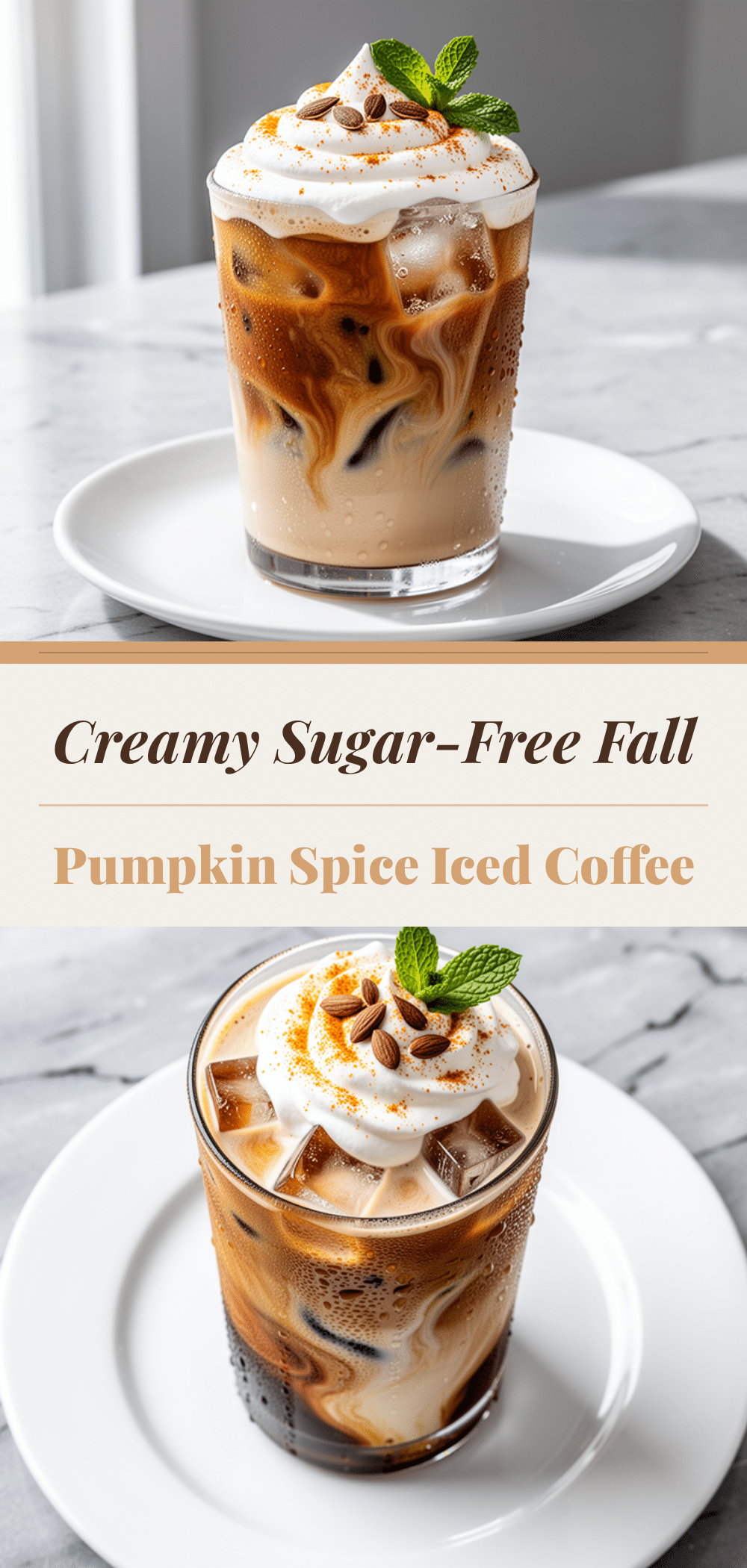 Sugar-Free Pumpkin Spice Iced Coffee with Almond Milk 5 sugar-free pumpkin spice iced coffee recipe