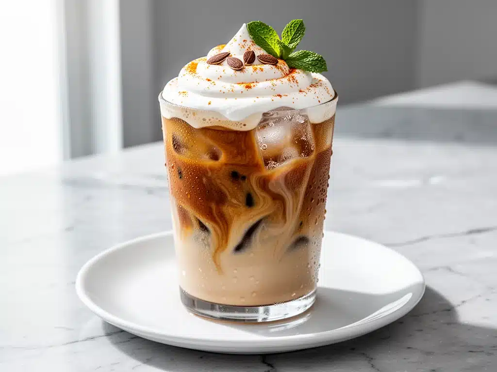 sugar-free pumpkin spice iced coffee - featured image