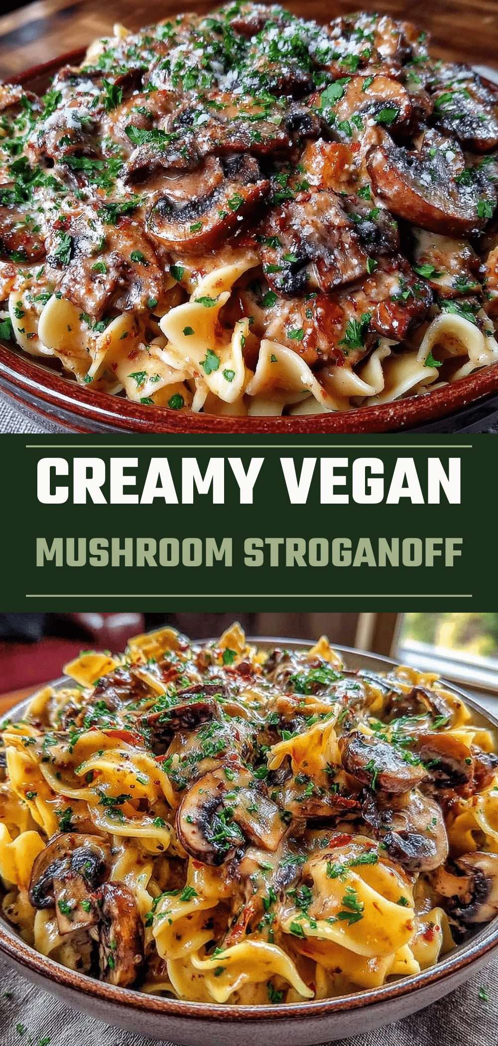 Vegan Creamy Mushroom Stroganoff: 5pm Dinner Win 5 vegan creamy mushroom stroganoff recipe
