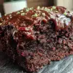 vegan double chocolate avocado brownies - featured image