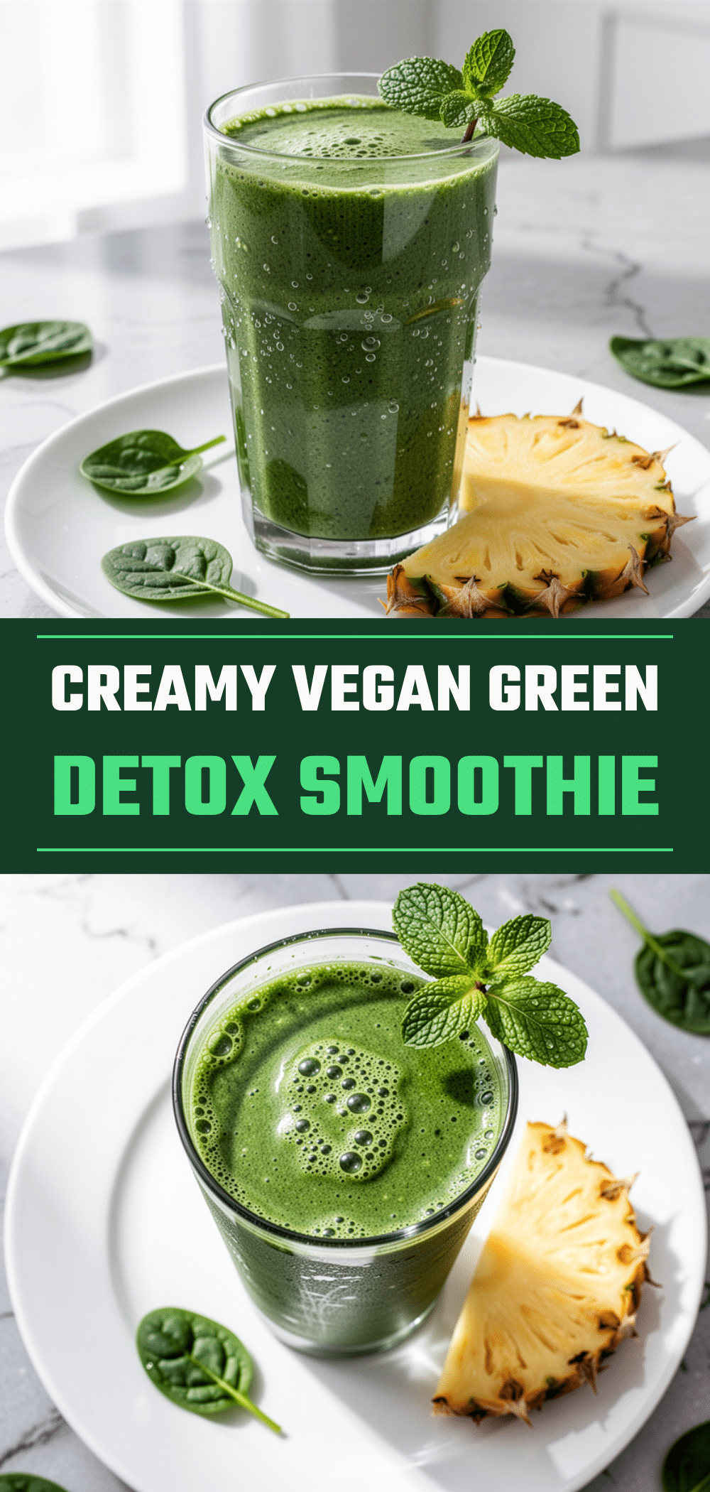 Vegan Green Detox Smoothie: Perfect 3-Ingredient Healthy Breakfast 5 vegan green detox smoothie recipe