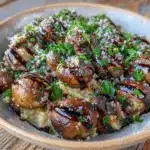 vegan one-pot mushroom stroganoff - featured image