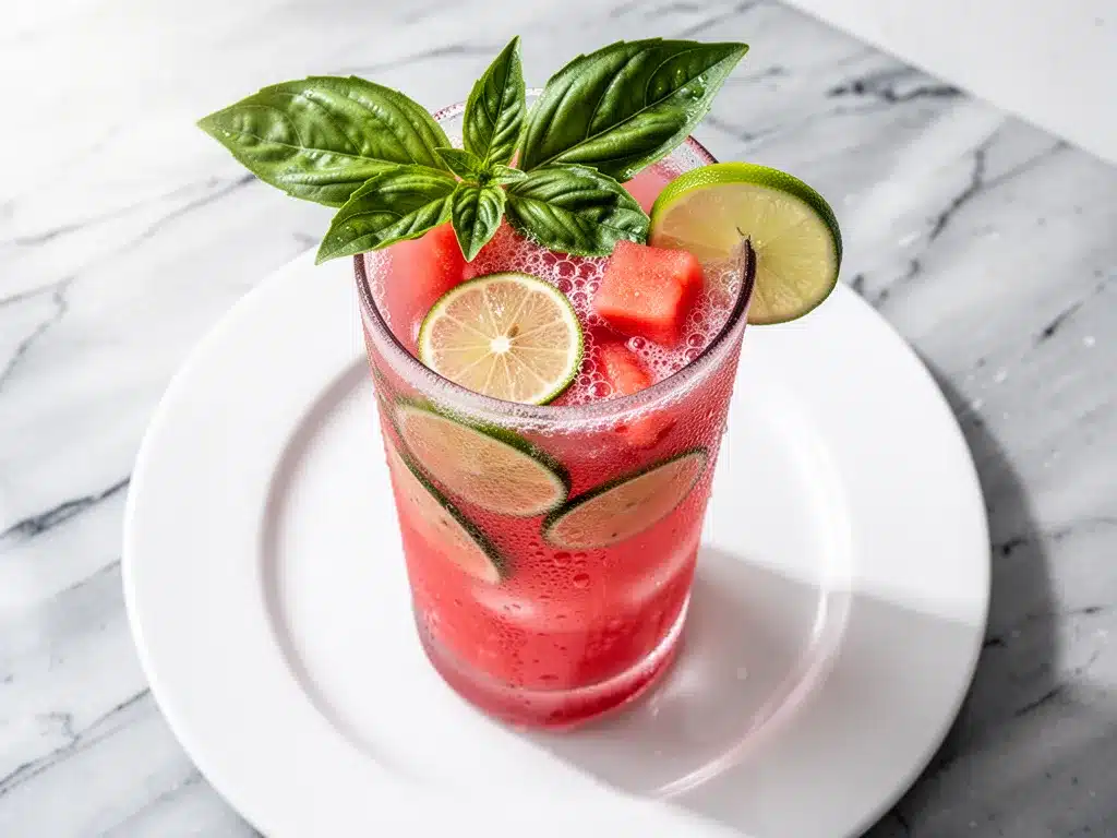 Watermelon Basil Agua Fresca: 3-Step Sparkling Lime Recipe 4 watermelon basil agua fresca preparation steps